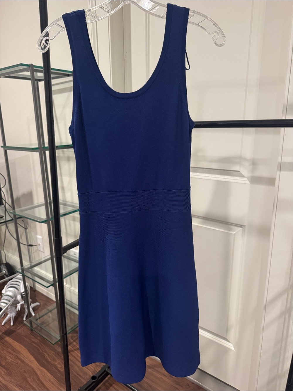 Anne Klein Royal Blue Scoop-Neck Sleeveless Dress